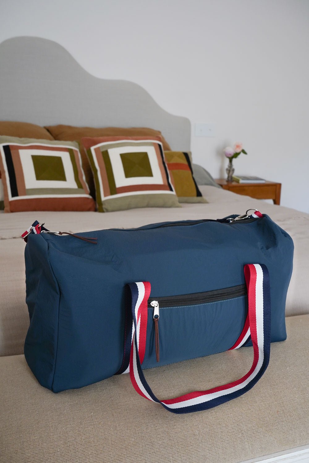 Bolsa De Viaje De Nylon Azul Cristina Oria 