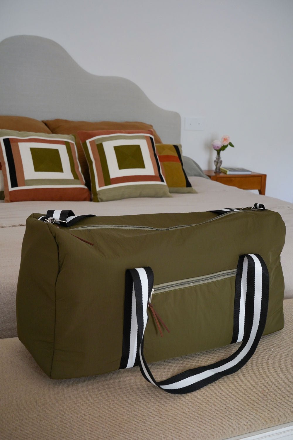 Bolsa De Viaje De Nylon Verde Cristina Oria 
