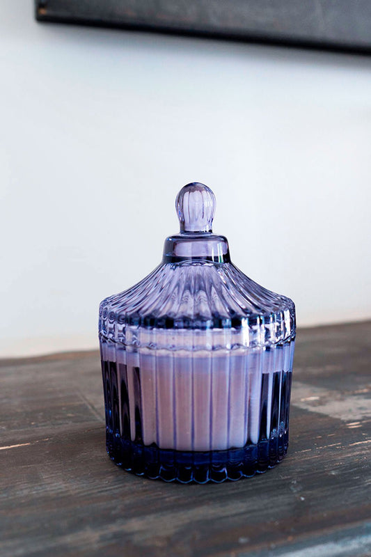 KERZE MIT GLAS