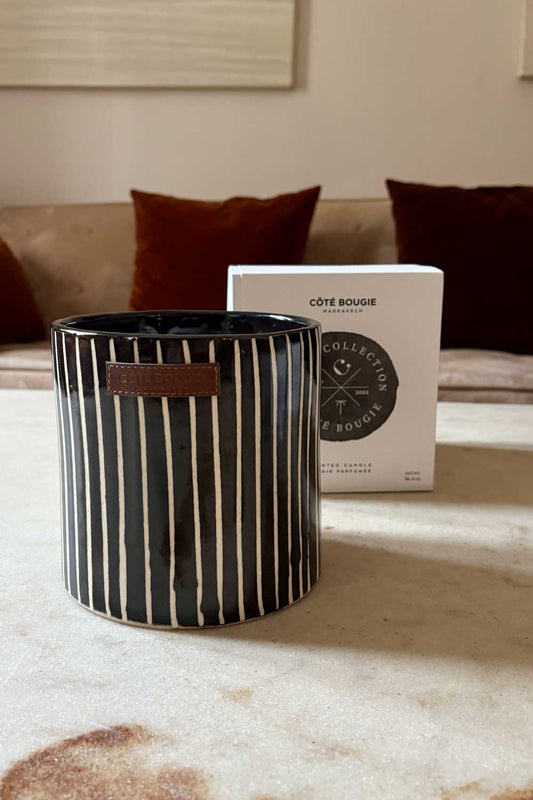 Vela Artesanal De Cerámica Con Fragancia Mandarina Mediana Cristina Oria 