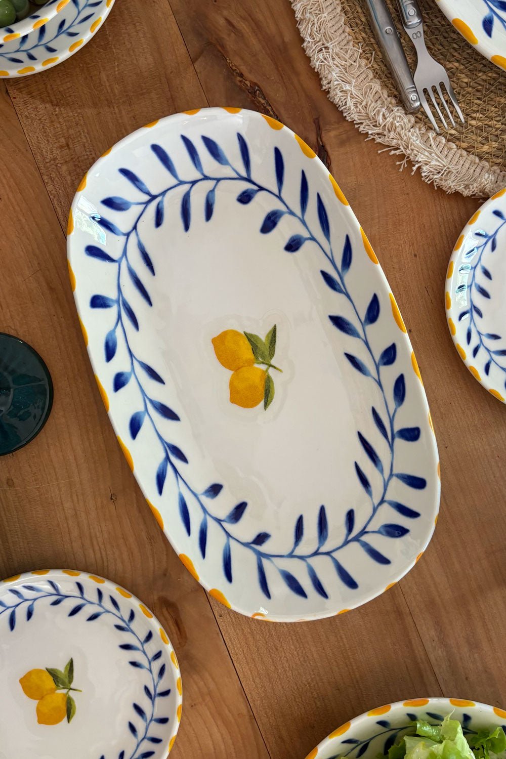 Fuente De Porcelana Limoncello Grande Cristina Oria
