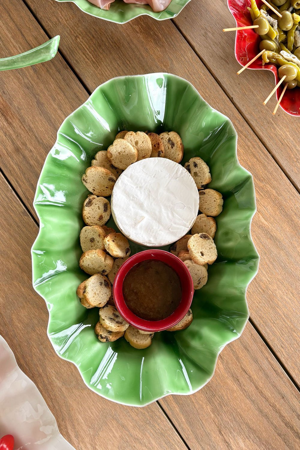 Queso Bandeja Ovalada Acabado Plissé Cristina Oria