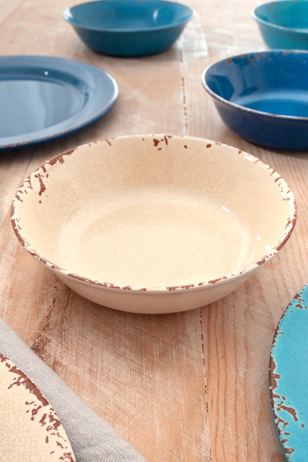 Cerámica Platos Melamina PLATO HONDO AZUL MELAMINA – Cristina Oria