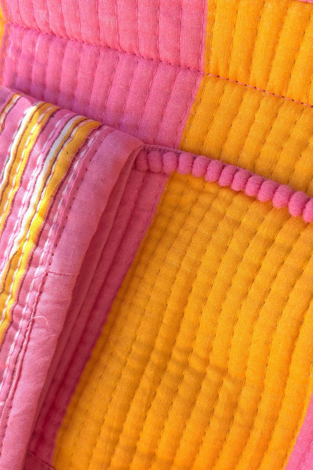 Bolsa De Viaje Grande Rayas Rosas & Naranjas
