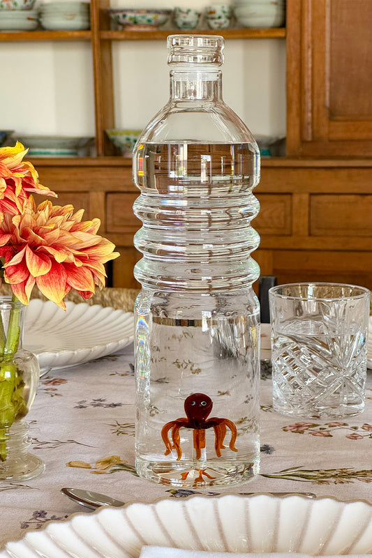 Botella De Cristal Con Figura Pulpo Cristina Oria 