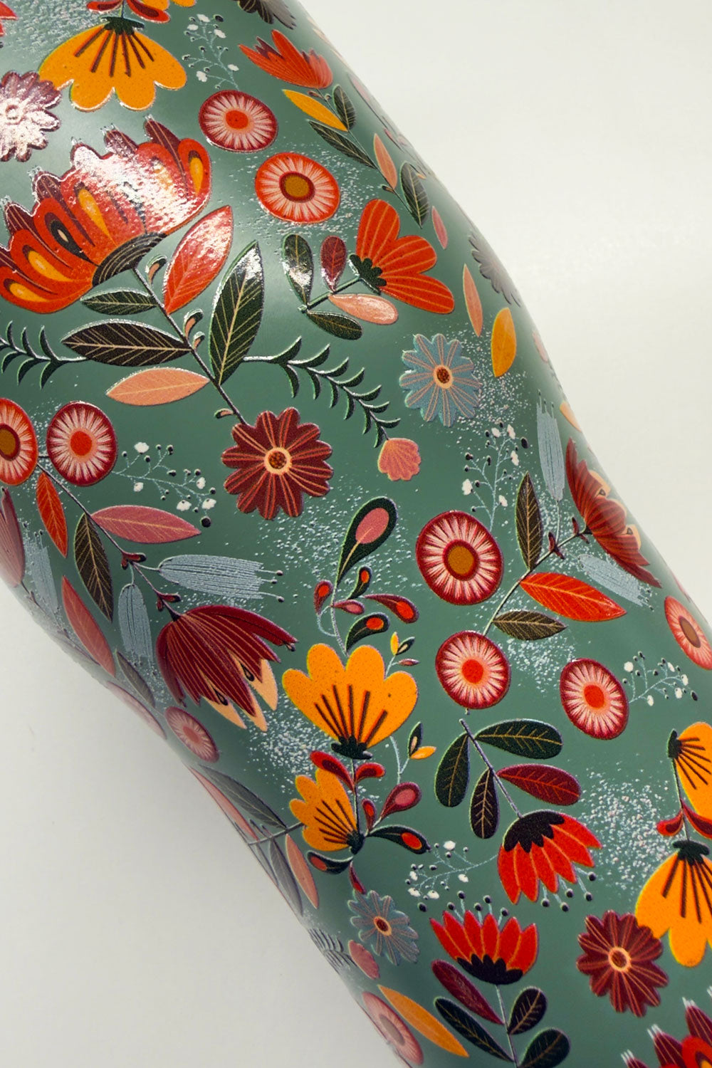 Detalles Verde Mug Isotérmico Diseño Flores Silvestres Cristina Oria