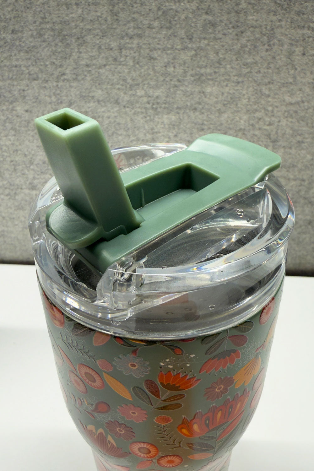 Pajita Verde Mug Isotérmico Diseño Flores Silvestres Cristina Oria