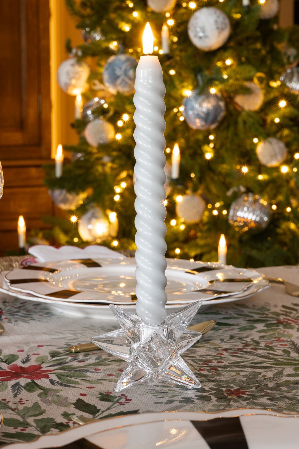 Detalle Portavelas De Cristal Diseño Estrella Vega Cristina Oria 