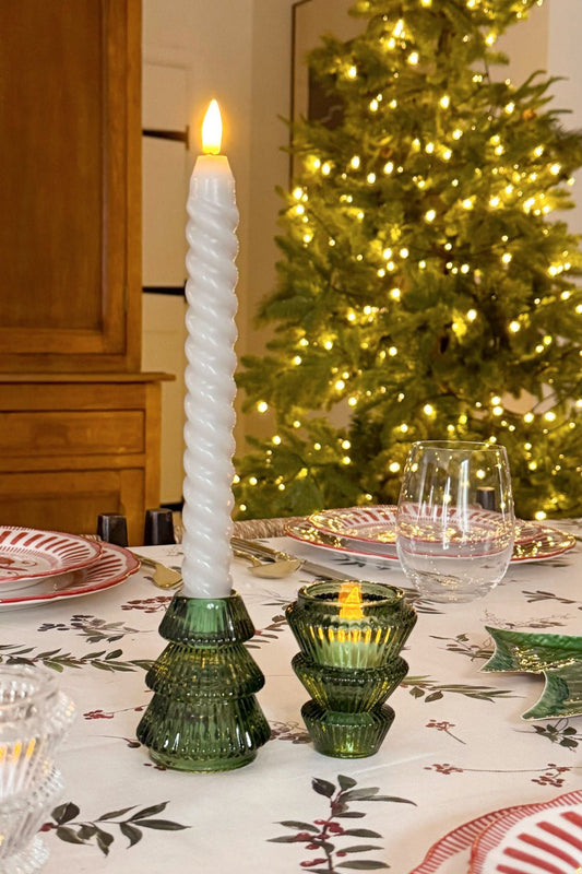 Portavelas Mini De Cristal Con Diseño De Árbol Verde Cristina Oria 