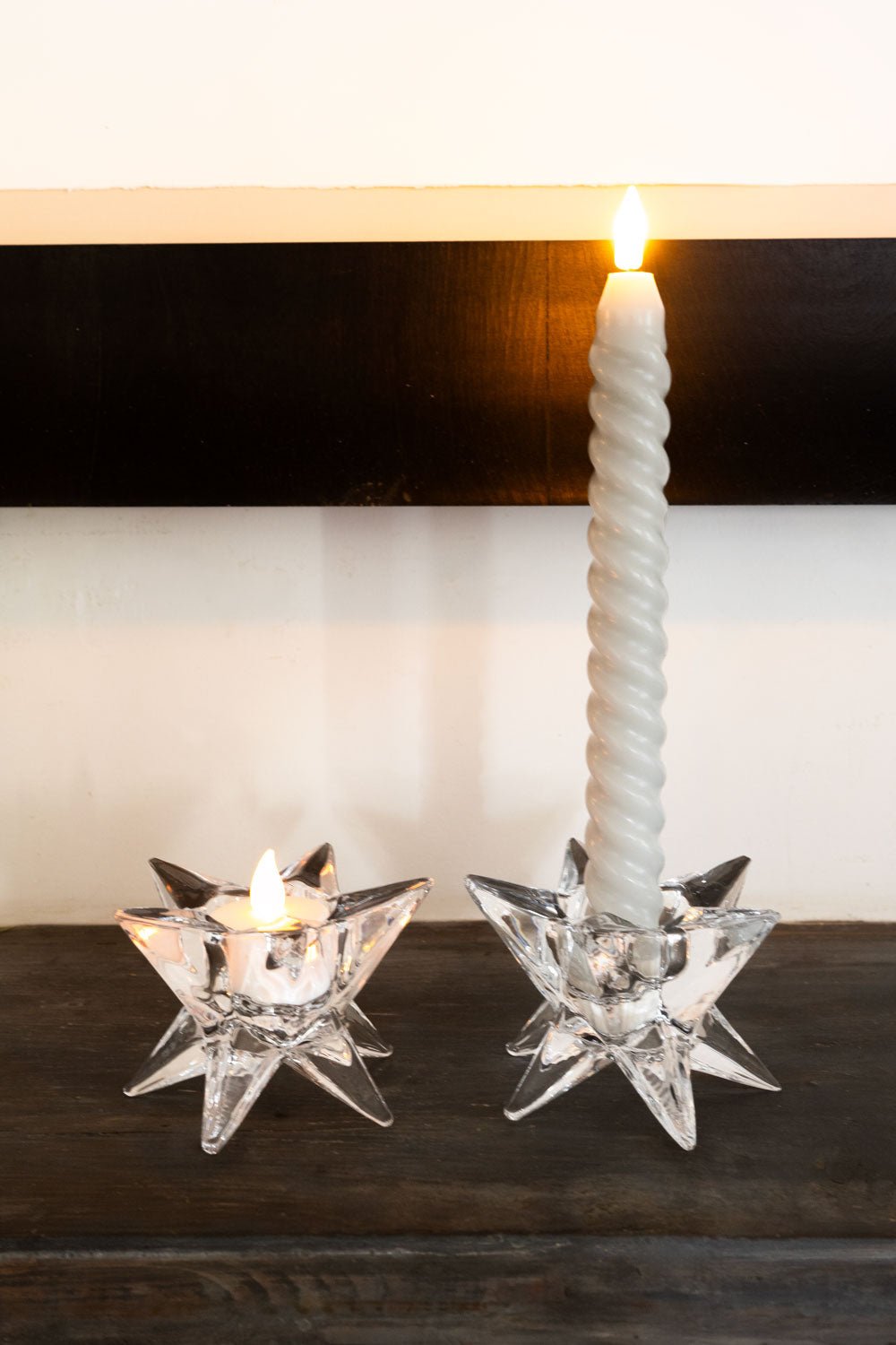 Portavelas De Cristal Diseño Estrella Sirio Cristina Oria 