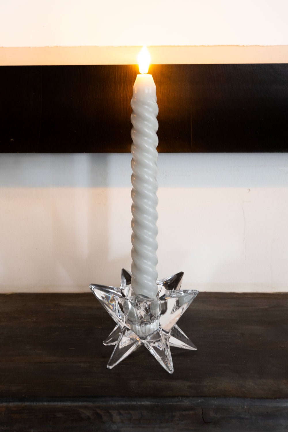 Detalle Portavelas De Cristal Diseño Estrella Sirio Cristina Oria 