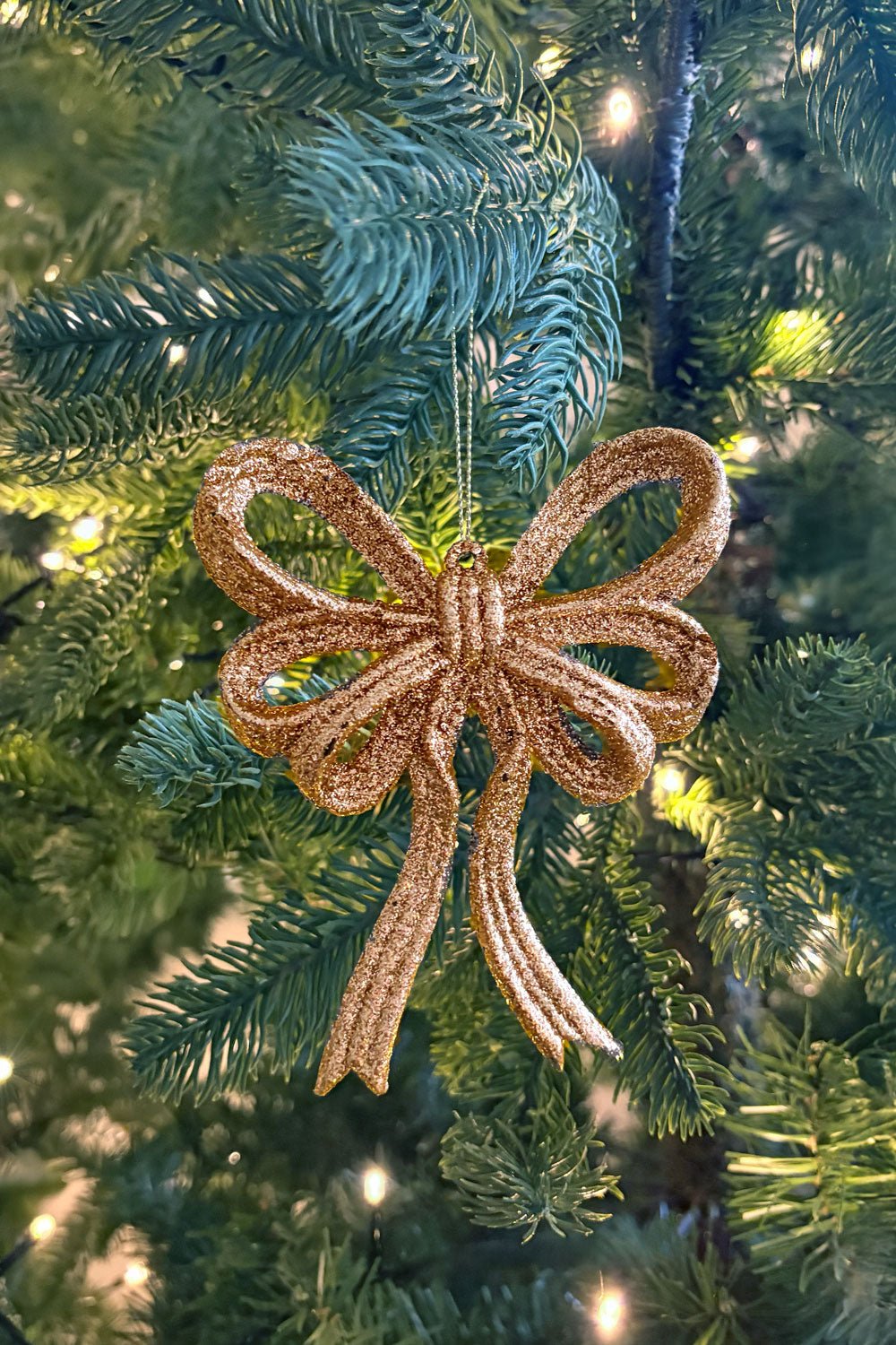 Adorno Lazo De Purpurina Mostaza Cristina Oria 