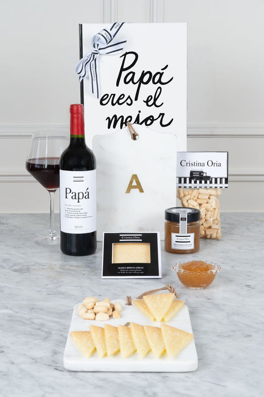 Caja Tabla Inicial, Cheese & Wine Para El Mejor Padre Cristina Oria 