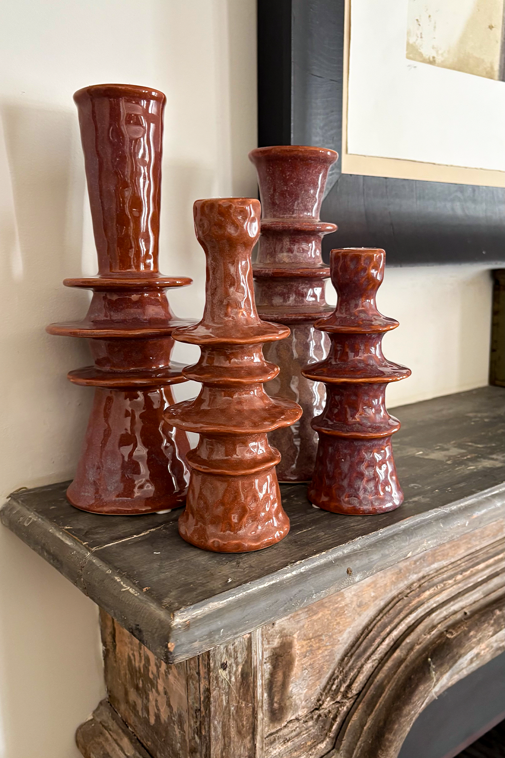 Detalles Candelabro Malva Diseño Platillos Escalonados Bajos Cristina Oria