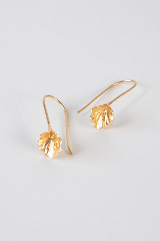 Pendientes Dorados Con Diseño De Hoja Cristina Oria