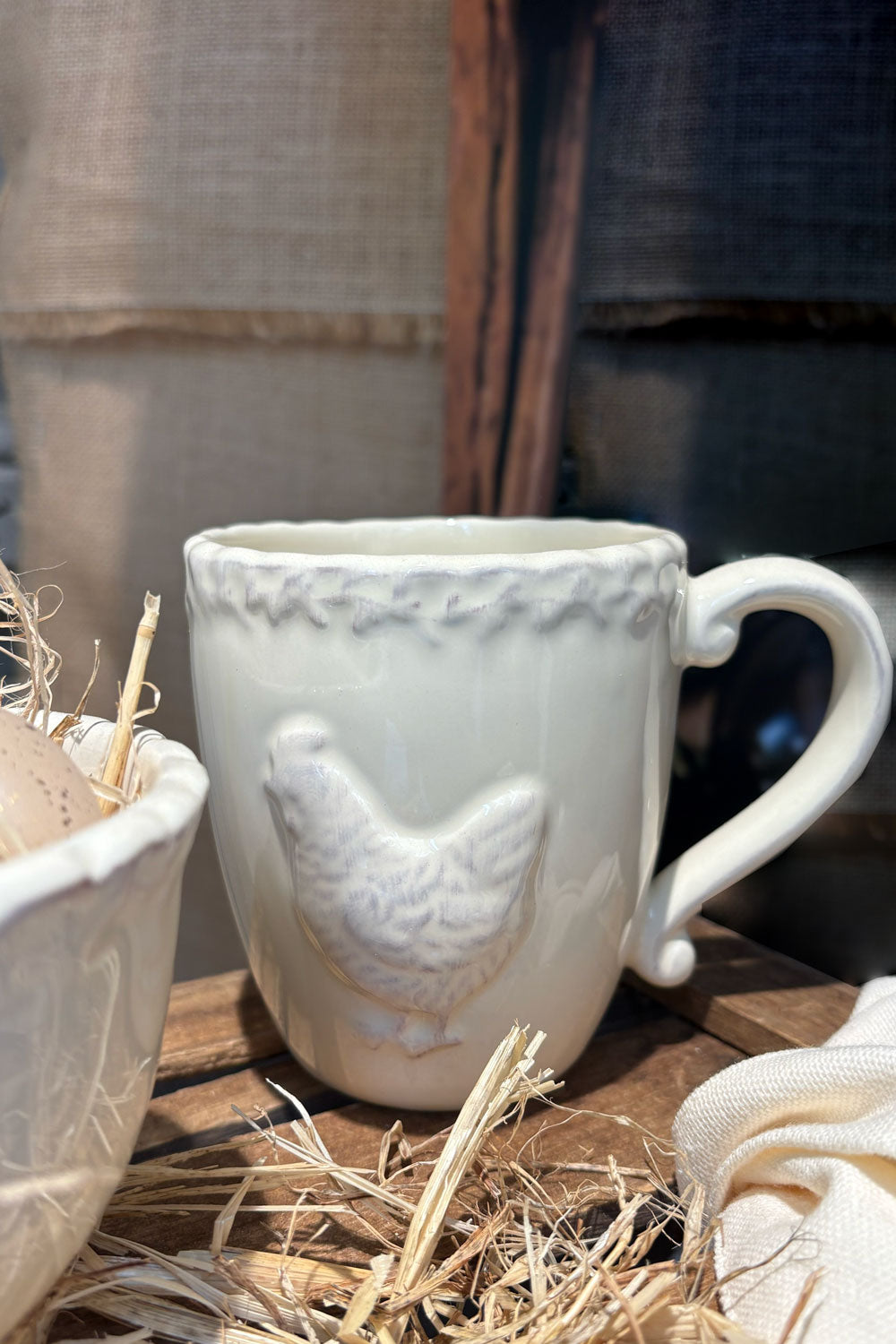 Taza De Porcelana Diseño Gallina Cristina Oria