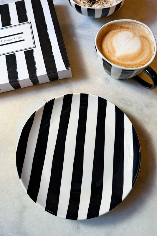 Plato Artesano Rayas Verticales Cristina Oria 