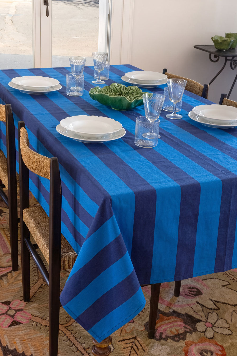 Mantel Rayas Azul Oscuro & Azul Claro Cristina Oria