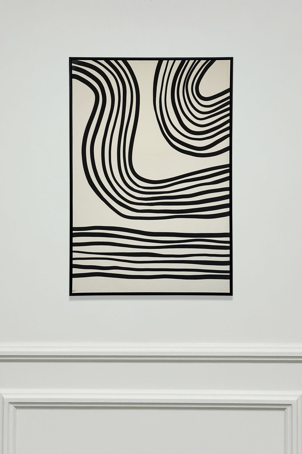 Cuadro De Lienzo Con Diseño De Ondas Pintadas En relieve Caminos Paralelos Cristina Oria