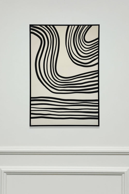 Cuadro De Lienzo Con Diseño De Ondas Pintadas En relieve Caminos Paralelos Cristina Oria