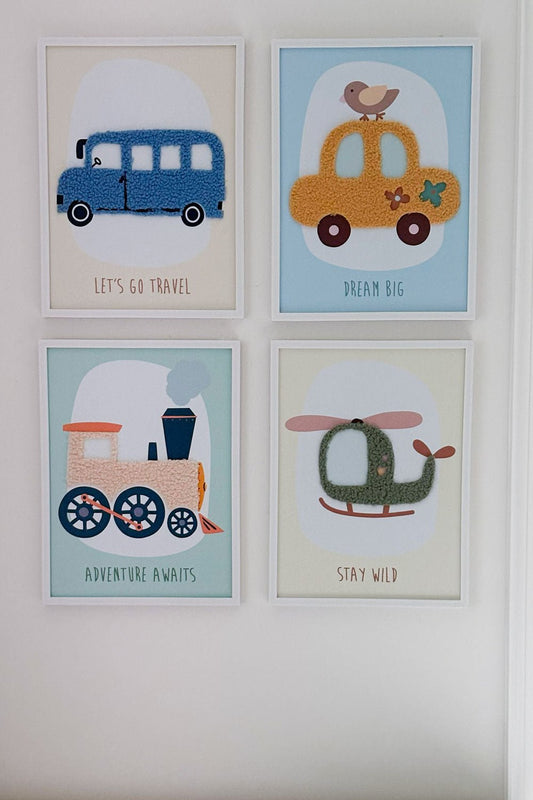 Cuadros Infantiles Diseños Vehículos En Relieve Cristina Oria 