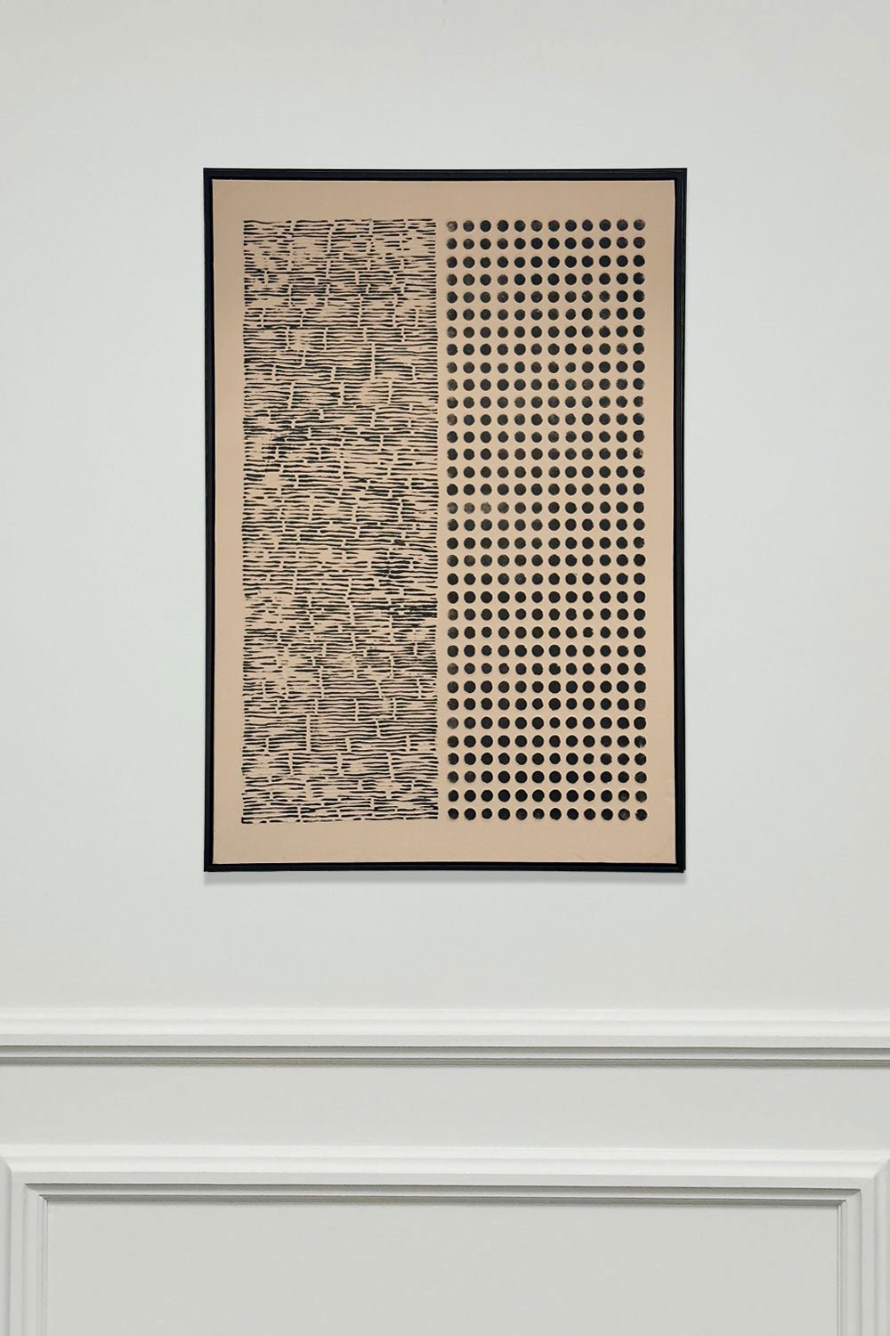 Cuadro de Lienzo Abstracto Vertical Puntos