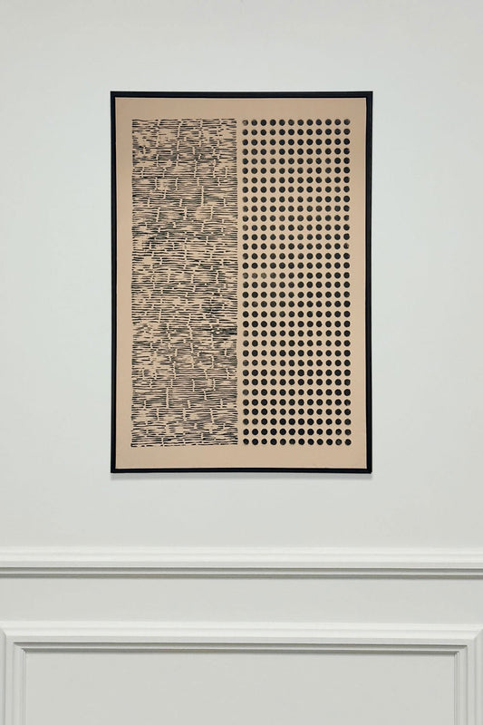 Cuadro de Lienzo Abstracto Vertical Puntos