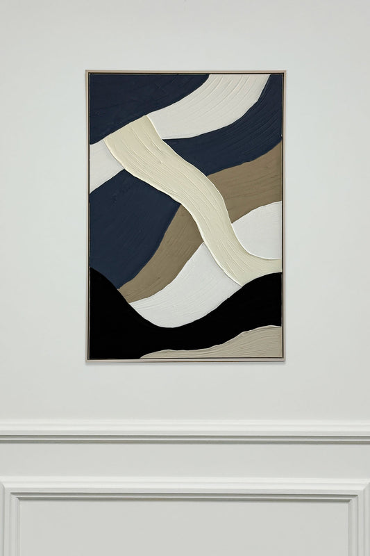 Cuadro De Lienzo Abstracto Pintado De Colores Viento Cristina Oria