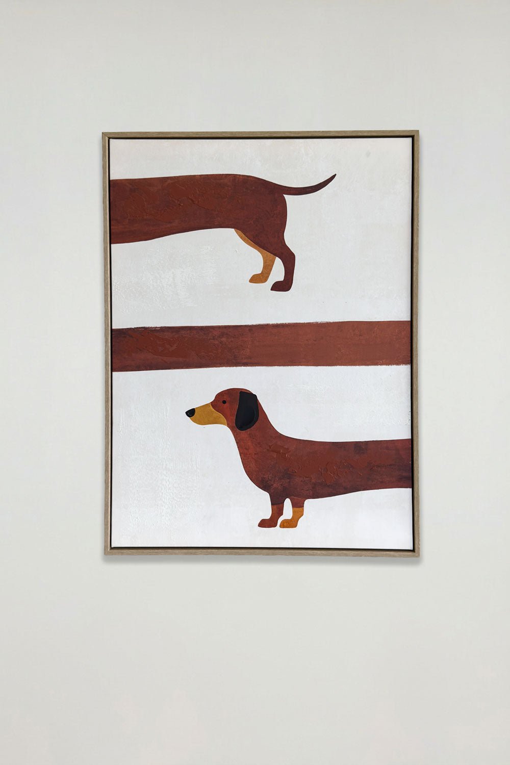 Cuadro Decorativo Rectangular Diseño Perro Salchicha Cristina Oria