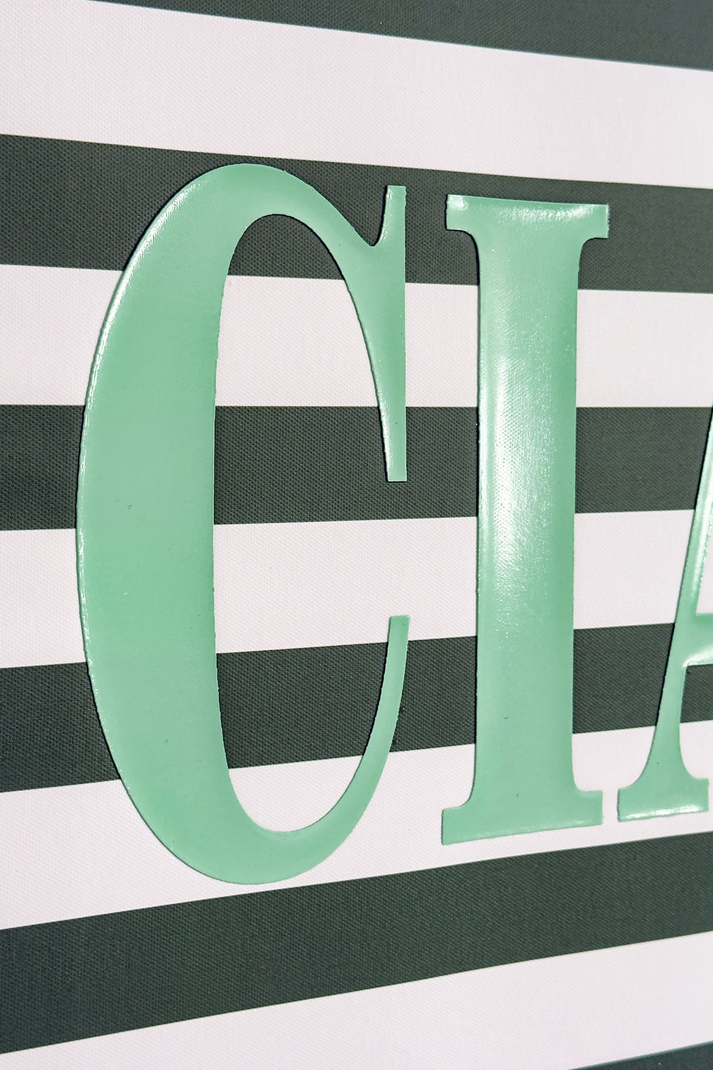 Detalles Ciao Cuadro De Lienzo A Rayas Club Italiano Cristina Oria
