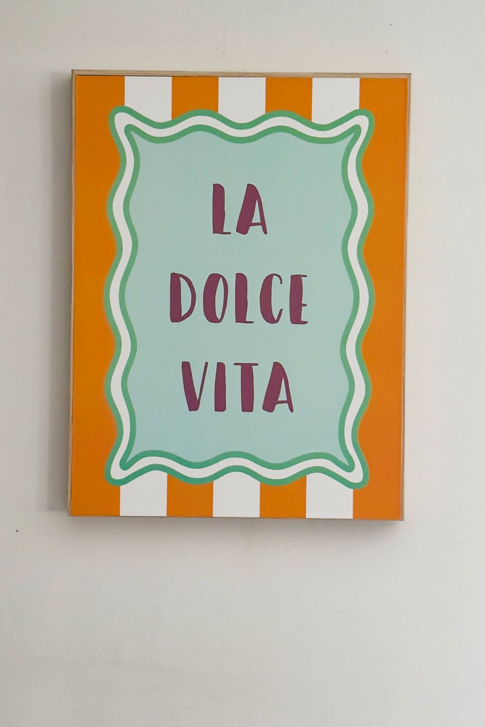 Detalles Cuadro De Lienzo A Rayas Dolce Club Cristina Oria