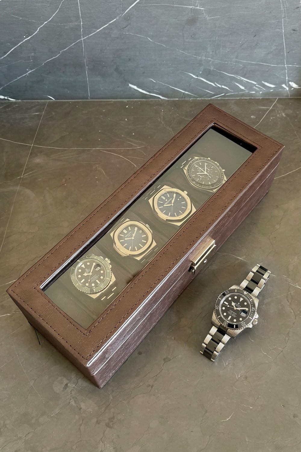 Detalle Caja Para Relojes Efecto Piel Cristina Oria 