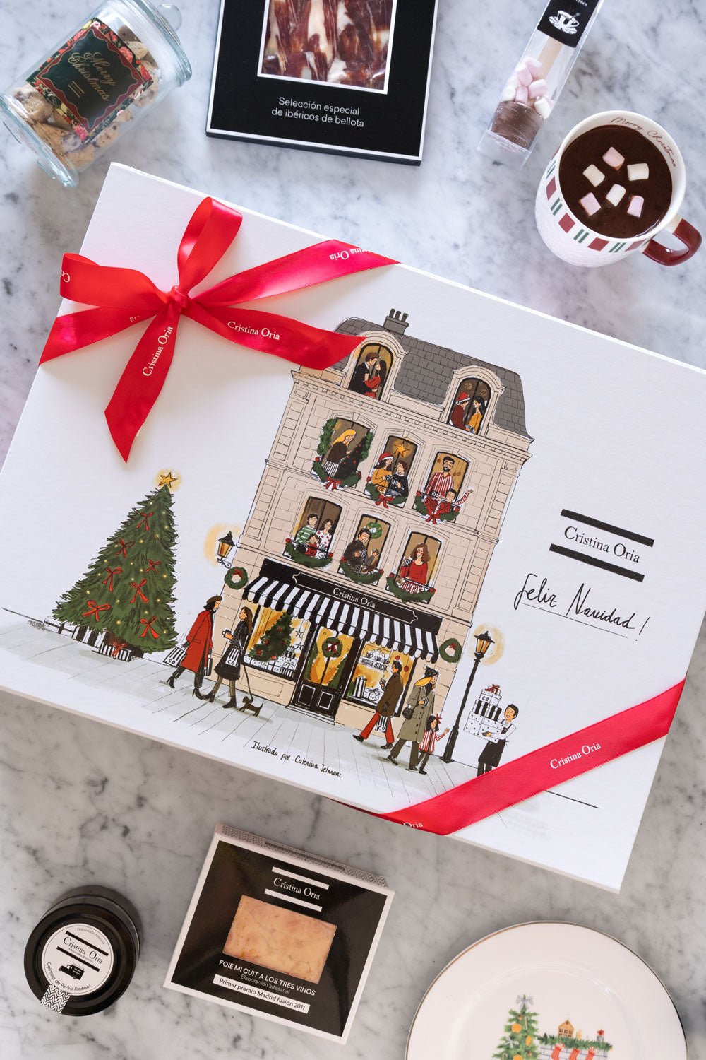 Caja Blanca Co Grande "Feliz Navidad"