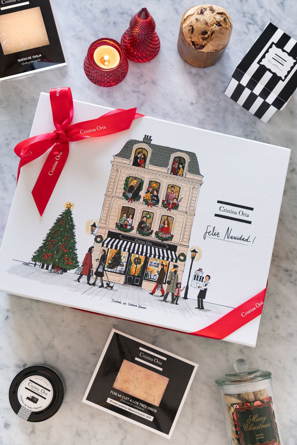 Boîte Blanche CO Petite "Feliz Navidad"