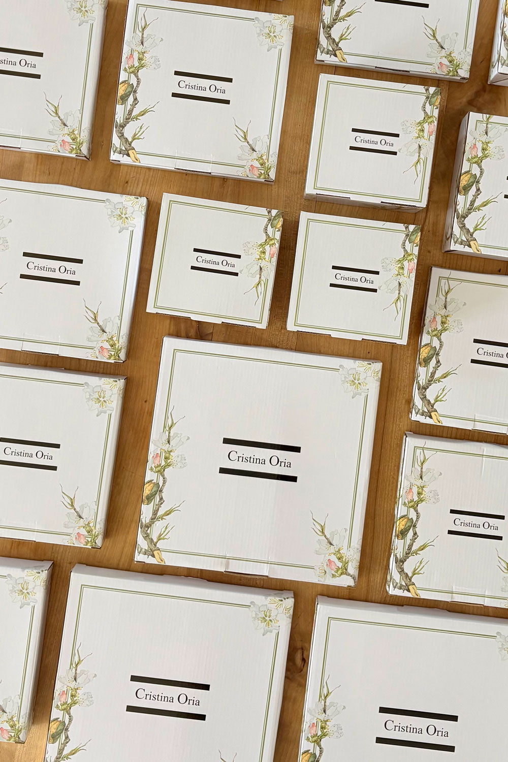 Detalle Cajas Cuenco Diseño Bambú & Flor Almendro Cristina Oria 