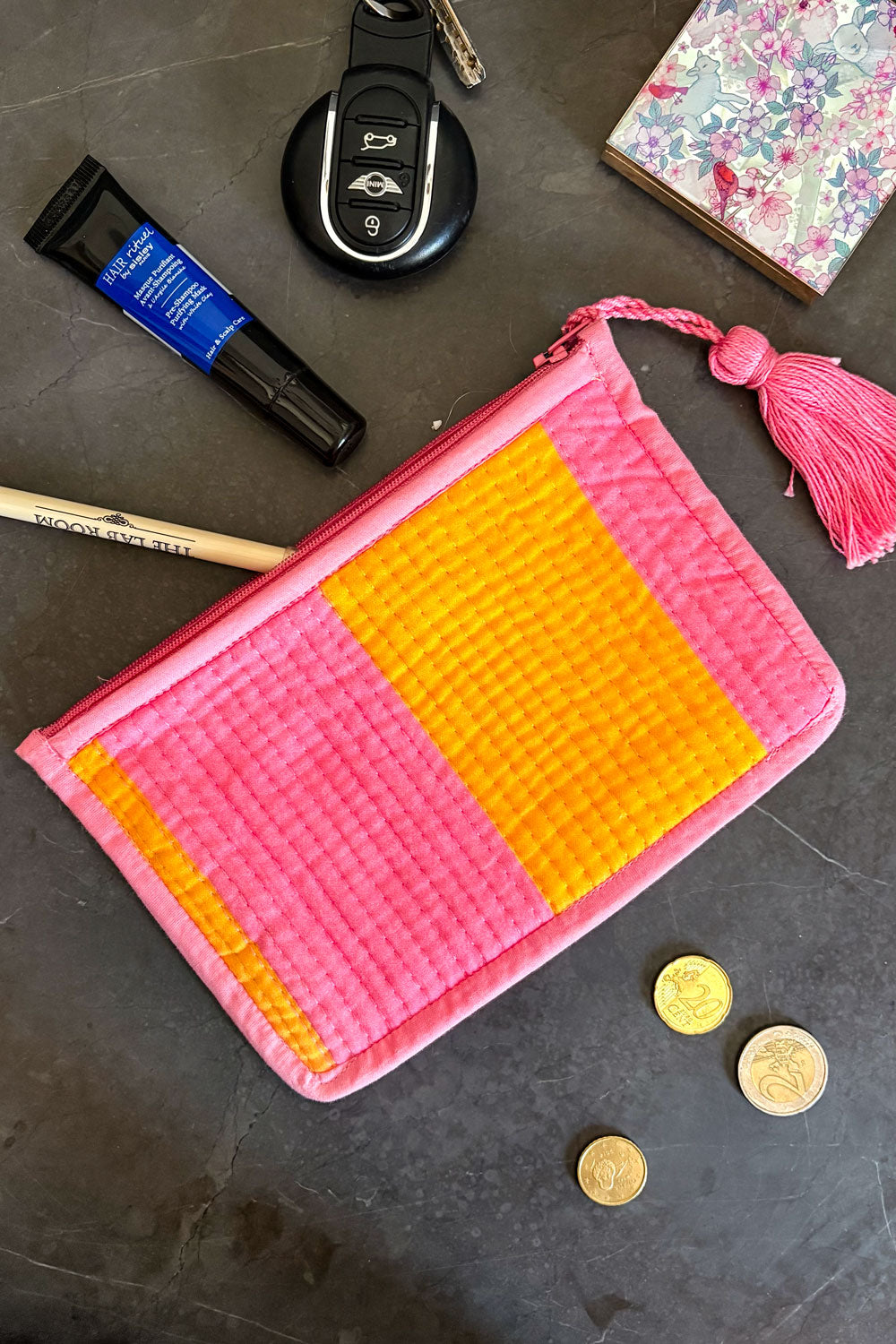 Cartera Pequeña Rayas Rosas & Naranjas Cristina Oria