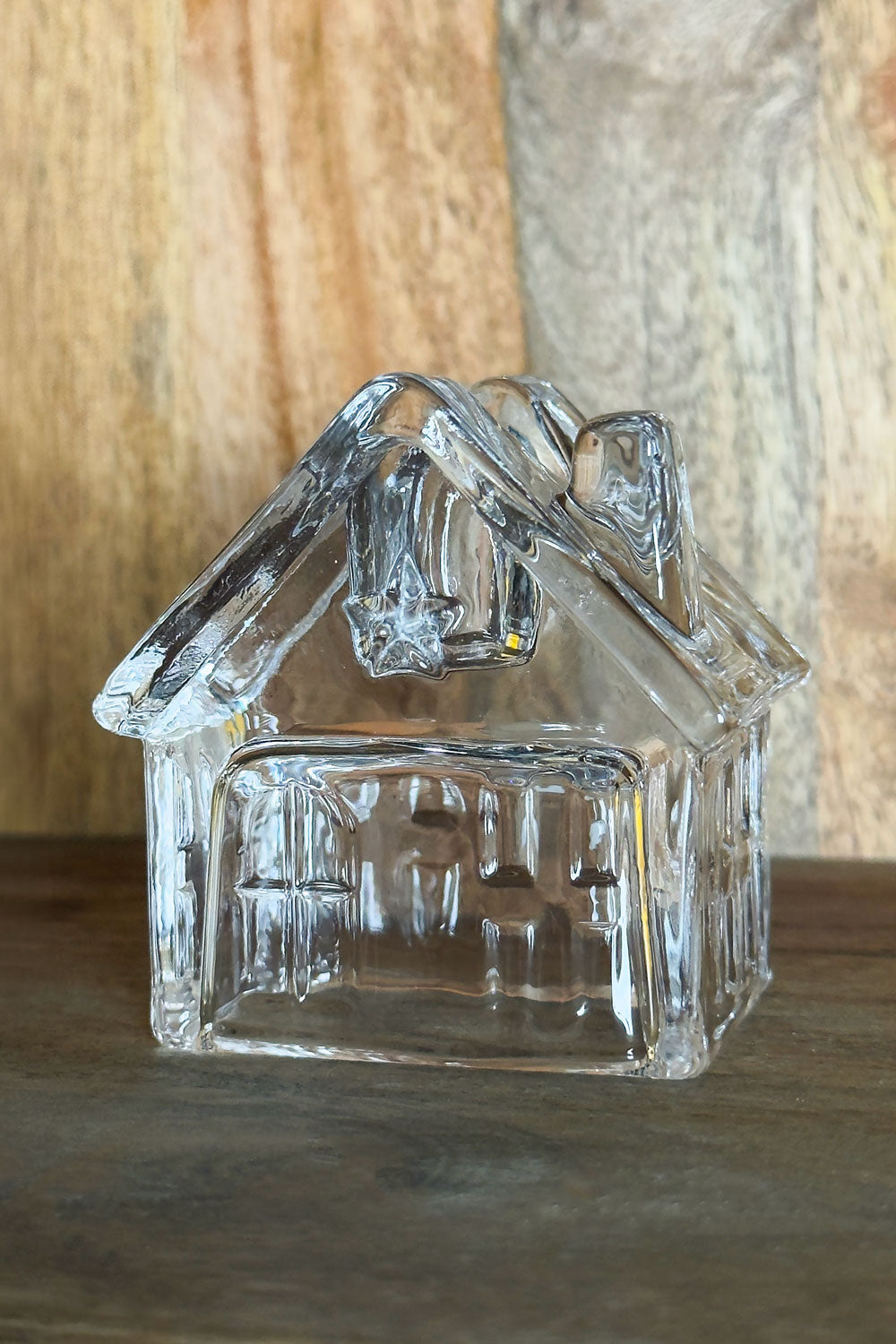 Candelabro De Cristal Con Diseño De Casa Transparente Cristina Oria
