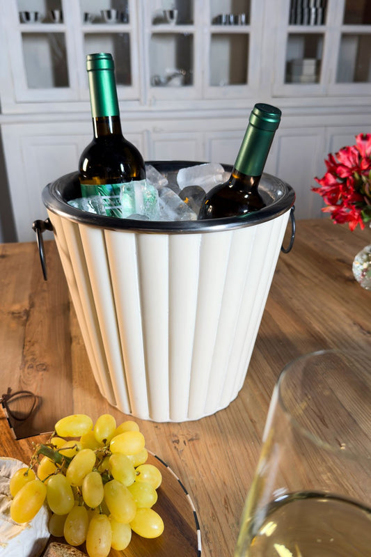 Champanera De Resina Blanca Con Asas Cristina Oria