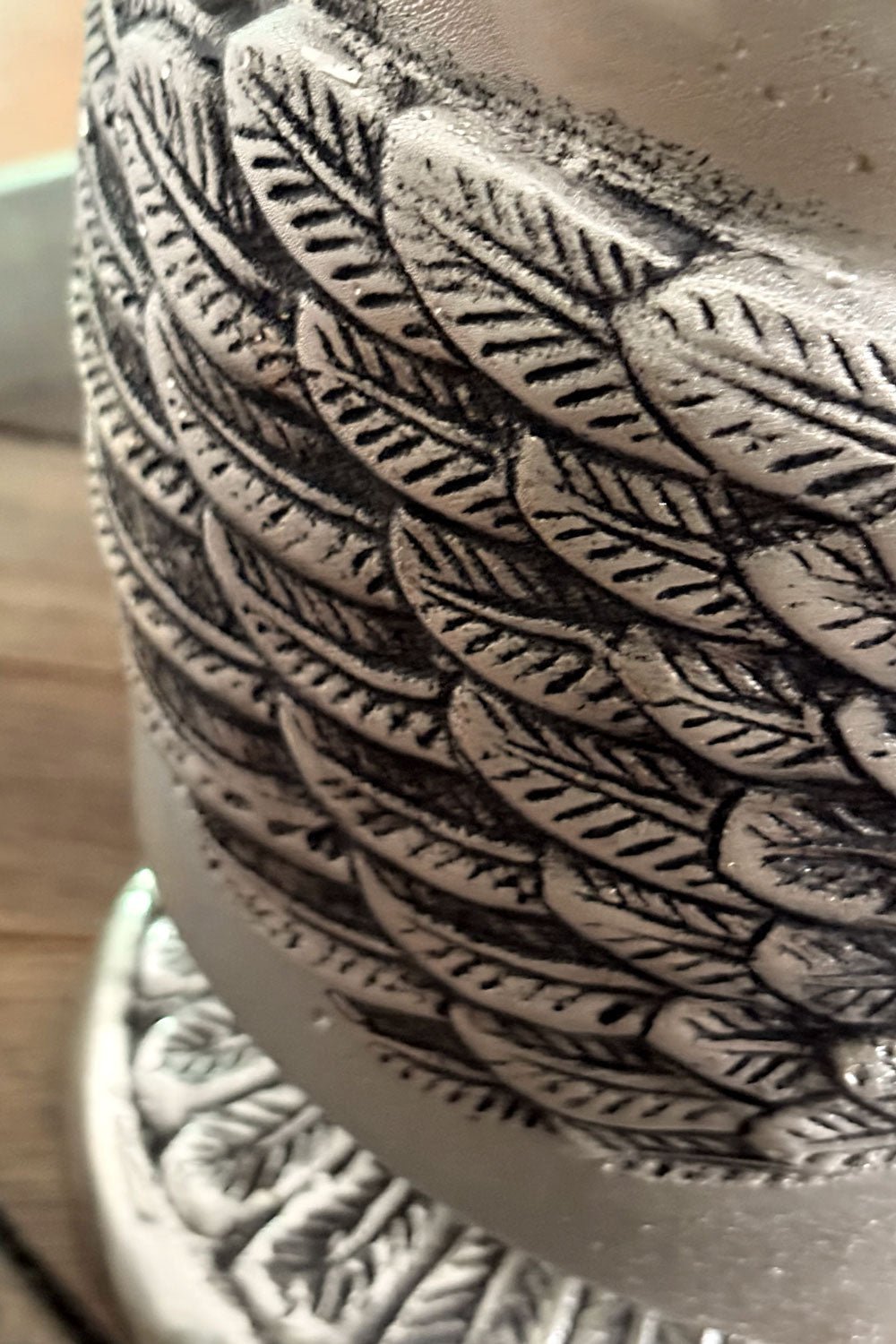Alas Cubitera Plateada Diseño Cisne Cristina Oria