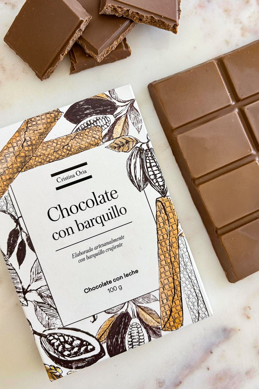 Detalles Chocolate Con Leche & Barquillo 100 G Cristina Oria