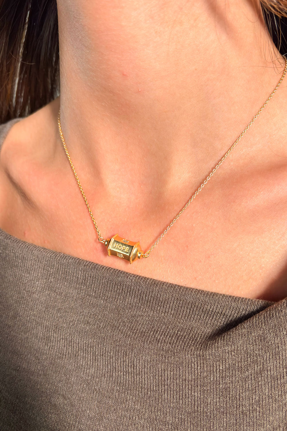 Cuello Collar Dorado Amuleto Love Cristina Oria