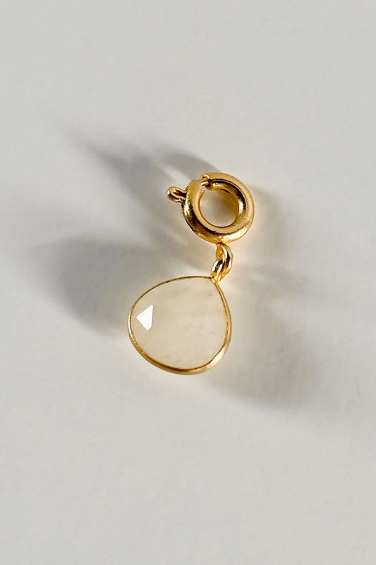 Colgante Dorado Piedra De Luna
