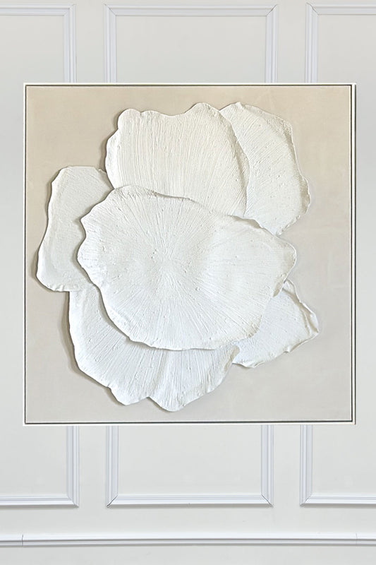 Cuadro De Lienzo Abstracto En Relieve Con Diseño Floral Modelo Dos Cristina Oria 