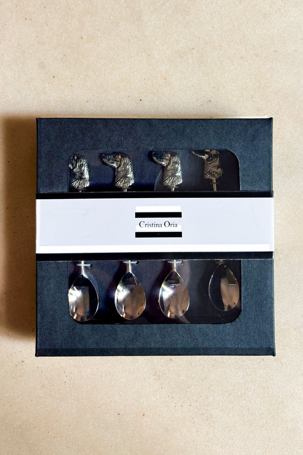 Set De 4 Cucharitas Con Diseño De Perros Cristina Oria