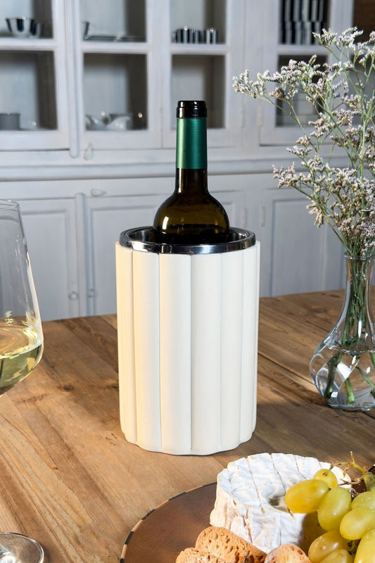 Enfriador De Botellas De Resina Blanca Cristina Oria