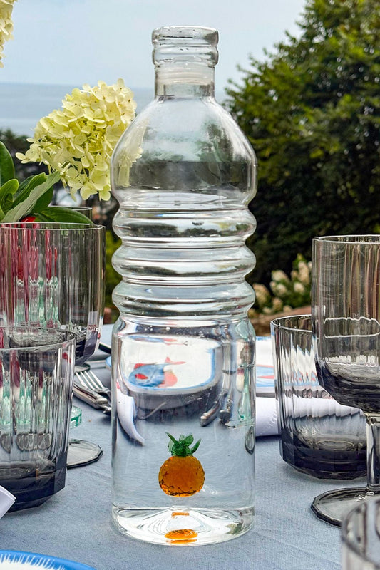 Botella De Cristal Con Figura Piña Cristina Oria 