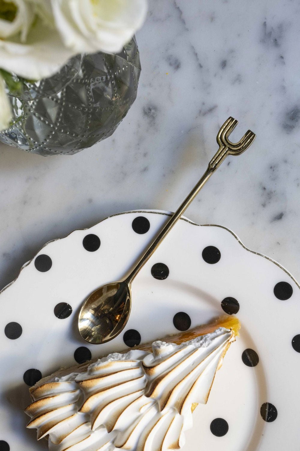 Cuillère dorée initiale Y