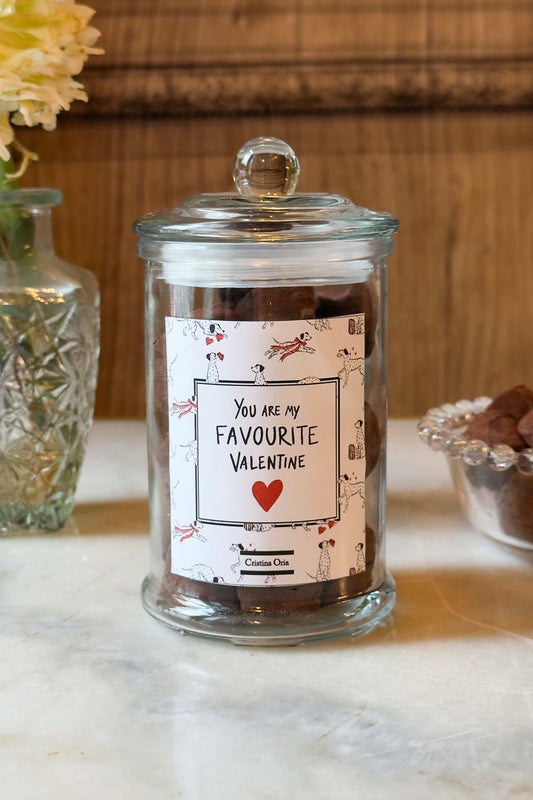 Tarro De Trufas De Chocolate Especial San Valentín Cristina Oria 