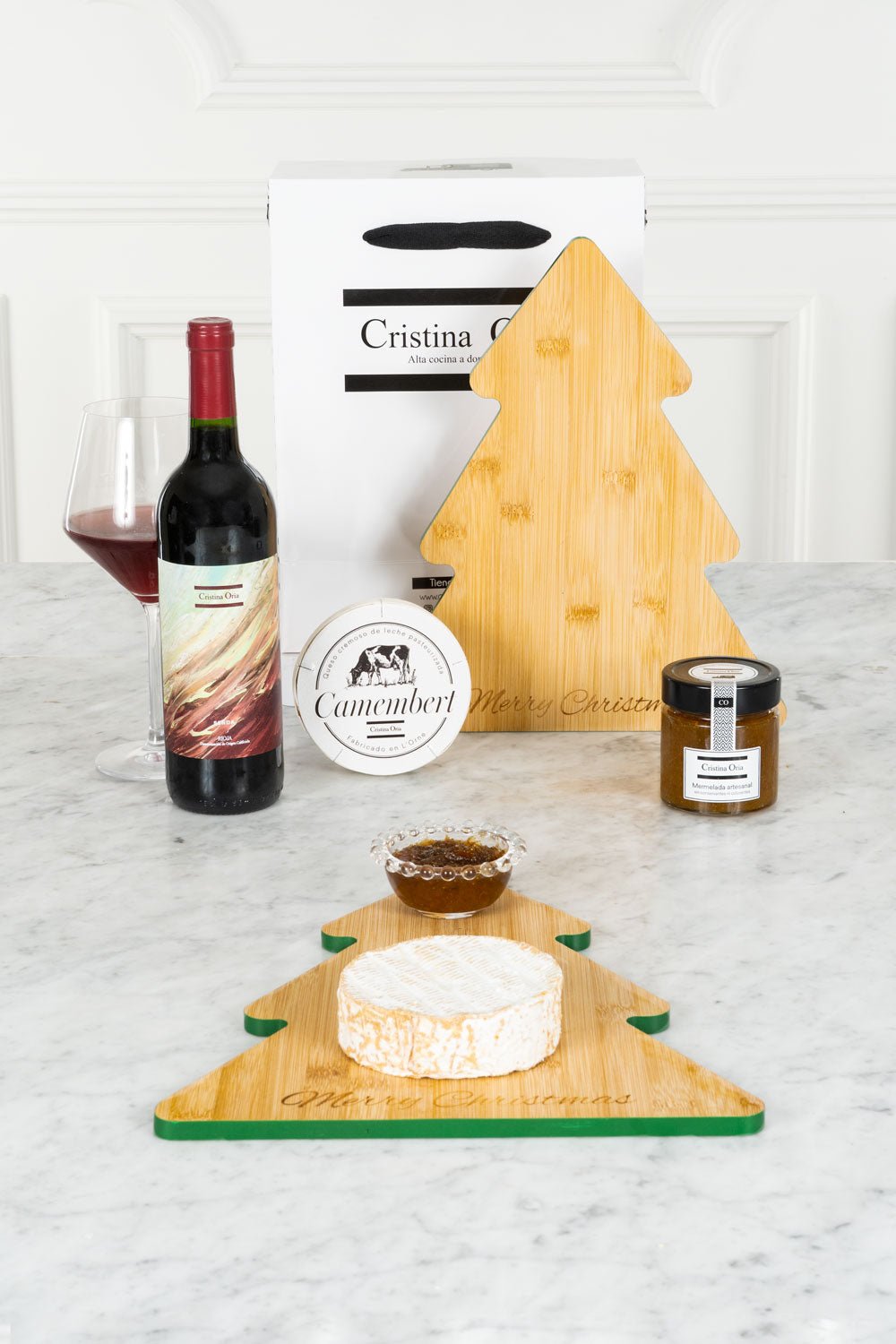 Bolsa Tabla Árbol, Queso & Vino Especial Navidad