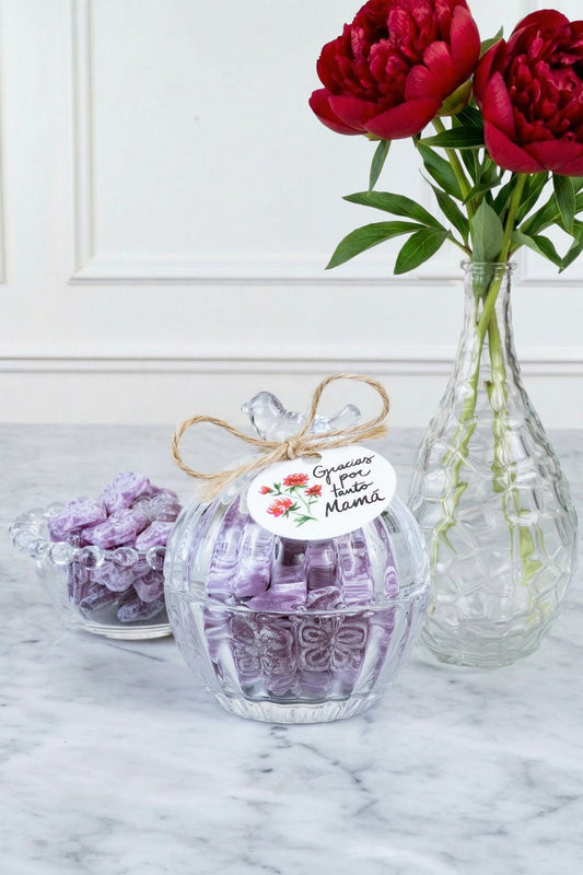 Mini Cofre Pájaro Con Violetas Para La Mejor Madre Cristina Oria